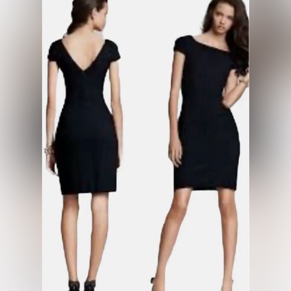 Diane Von Furstenberg Pinstripe Work Dress Women’s Size 8 navy blue